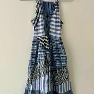 Anthropologie Dress by Viola — Blue & White Striped Halter